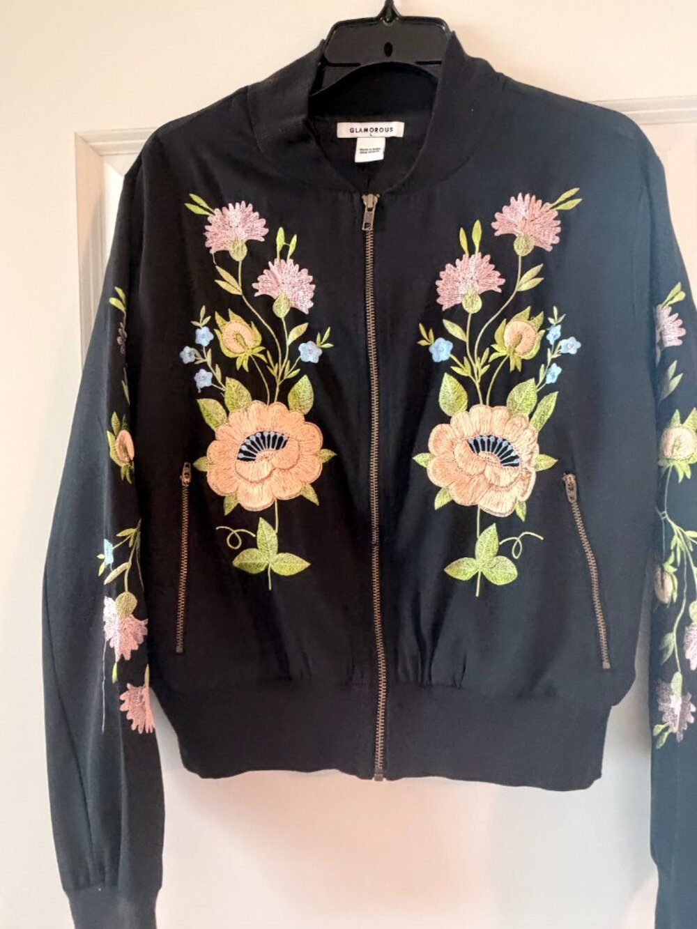 GLAMOROUS Embroidered Bomber Jacket